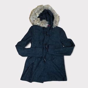 100% boiled wool duffle coat size S